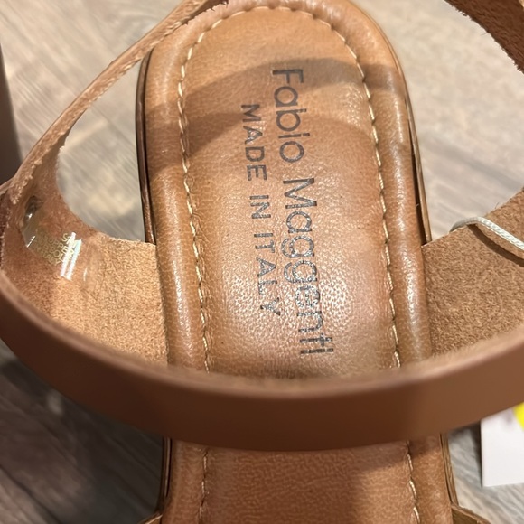 NWT Fabio Maggenti floral leather wedge shoe size 9 - Picture 5 of 11